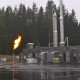 ​Nu brinner facklan på biogasanläggningen i Forsbacka